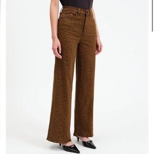 Leopard Wide Leg Jeans